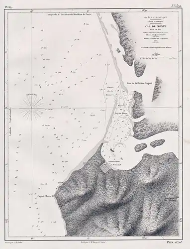 Cap de Monte - Cape Mount Kap Mount Liberia / Africa Afrika Afrique / sea chart map Marine