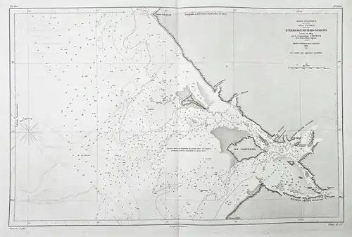 Entree des Rivieres Scarcies - Little Scarcies Fluss Kolenté River Guinea / Africa Afrika Afrique / sea chart