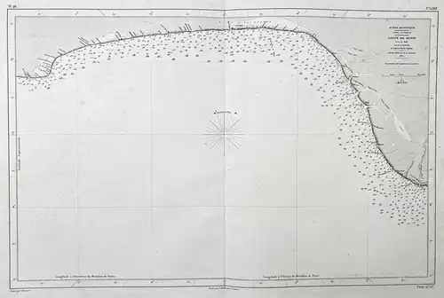 Golfe de Benin - Bucht von Benin Bight of Benin Gulf of Guinea / Africa Afrika Afrique / sea chart map Marine