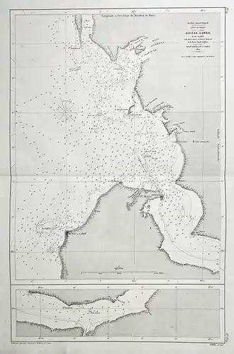 La Cazamance - Casamance Senegal Diembéring / Africa Afrika Afrique / sea chart map Marine