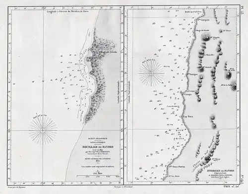Mouillage de Banoko / Atterrage de Banoko - Banoko West Africa Westafrika / Africa Afrika Afrique / sea chart
