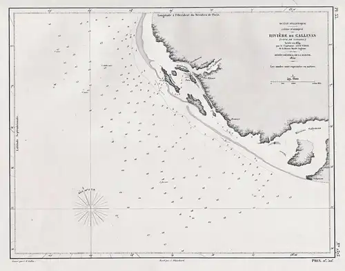 Riviere de Gallinas - Gallinas Liberia / Africa Afrika Afrique / sea chart map Marine