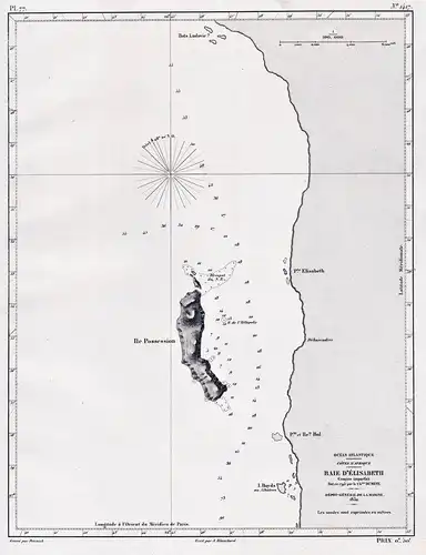 Baie d'Elisabeth - Elizabeth Bay Namibia / Africa Afrika Afrique / sea chart map Marine