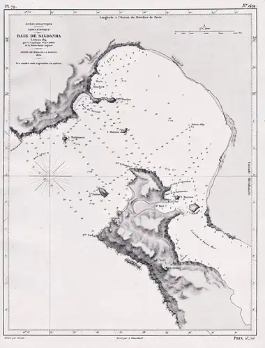 Baie de Saldanha - Saldanha Bay Südafrika South Africa / Africa Afrika Afrique / sea chart map Marine