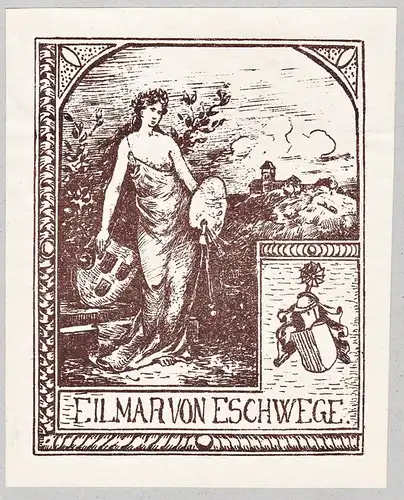 Eilmar von Eschwege - Exlibris ex-libris Ex Libris armorial bookplate Wappen coat of arms