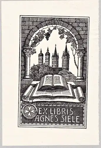 Ex Libris Agnes Siele - Exlibris ex-libris Ex Libris bookplate