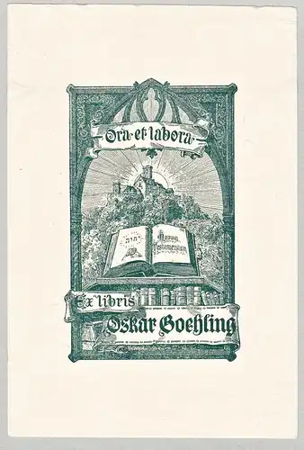 Ex Libris Oskar Goehling - Exlibris ex-libris Ex Libris bookplate
