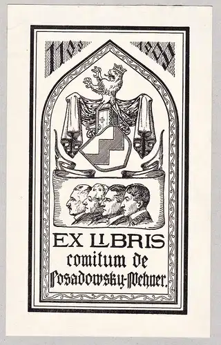 Ex Libris Posadowsky-Mehner - Exlibris ex-libris Ex Libris armorial bookplate Wappen coat of arms