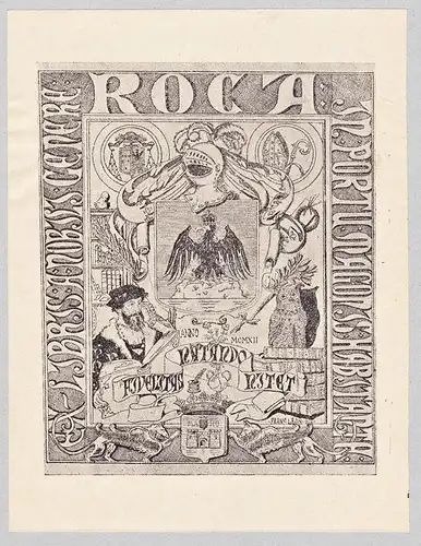 Roca - Exlibris ex-libris Ex Libris armorial bookplate Wappen coat of arms