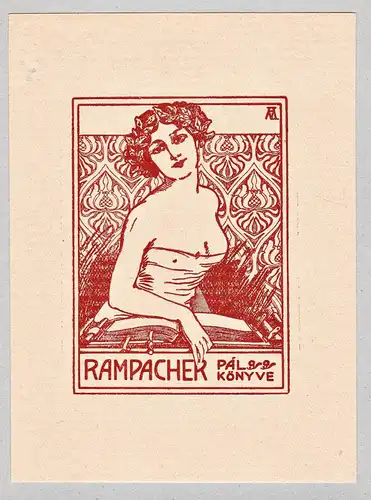 Rampacher - Ungarn Hungary Exlibris ex-libris Ex Libris bookplate