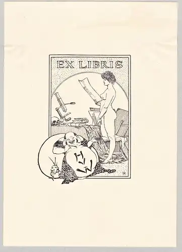 Ex Libris - Akt nude Exlibris ex-libris Ex Libris bookplate