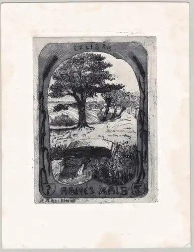 Agnes Kalb - Exlibris ex-libris Ex Libris bookplate