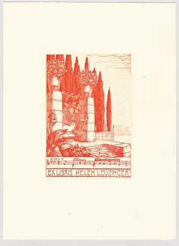 Ex Libris Helen Leuzinger - Exlibris ex-libris Ex Libris bookplate