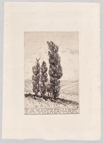 Eva Mayer-Erhardt - Exlibris ex-libris Ex Libris bookplate