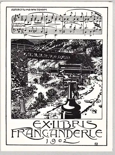 Ex Libris Franc Anderle 1902 - Exlibris ex-libris Ex Libris bookplate