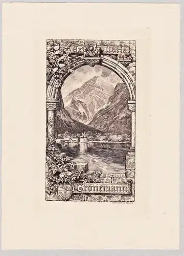 Gronemann - Jugendstil Teddy Kaspar Exlibris ex-libris Ex Libris bookplate