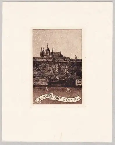 Ex Libris Bret. Dmych - Bretislav Dmych Praha Prag Exlibris ex-libris Ex Libris bookplate