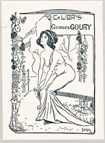 Ex Libris Georges Goury - Jugendstil Exlibris ex-libris Ex Libris bookplate