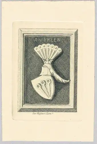 A. v. Preen - Exlibris ex-libris Ex Libris bookplate