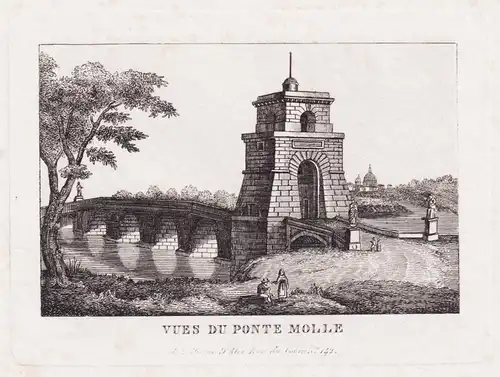 Vues du Ponte Molle -  Rome Roma Rom / Ponte Milvio / Italia / Italy / Italien