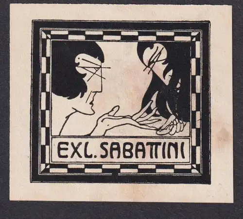 Sabattini - Exlibris ex-libris Ex Libris bookplate