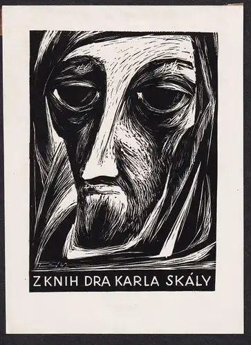 Zknih Dra Karla Skaly - Czech Cesko / Exlibris ex-libris Ex Libris bookplate