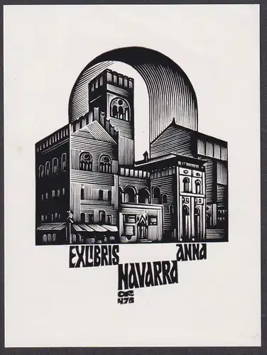 Ex Libris Anna Navarra - Russia Russland USSR Exlibris ex-libris Ex Libris bookplate