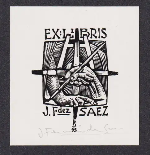 Ex Libris J. F.dez Saez - Eigenexlibris Exlibris ex-libris Ex Libris bookplate