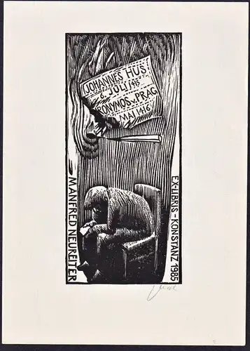 Ex Libris - Konstanz 1985 Manfred Neureiter - DDR Exlibris ex-libris Ex Libris bookplate