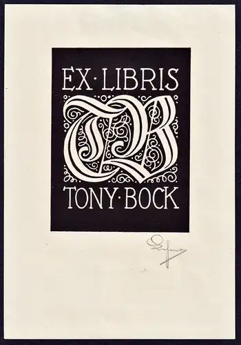Ex Libris Tony Bock - Linz Exlibris ex-libris Ex Libris bookplate
