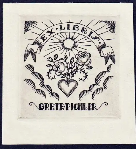 Ex Libris Grete Pichler - Exlibris ex-libris Ex Libris bookplate