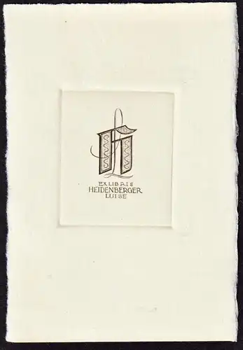 Ex Libris Heidenberger Luise - Exlibris ex-libris Ex Libris bookplate