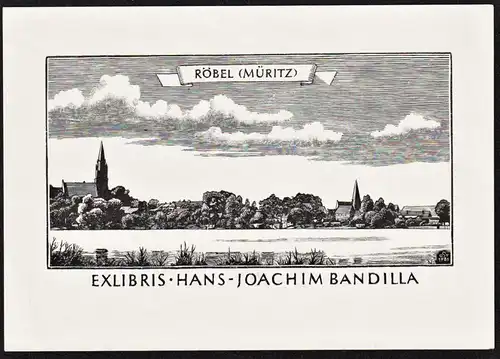Ex Libris Hans-Joachim Bandilla - Röbel Müritz Exlibris ex-libris Ex Libris bookplate