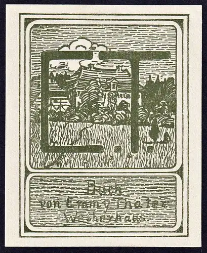 Buch von Emmy Thäter Weiherhaus - Exlibris ex-libris Ex Libris bookplate