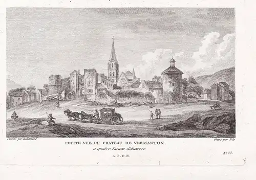Petite Vue du Chateau de Vermanton. -  Vermenton chateau Auxerre Yonne Bourgogne Ansicht view vue