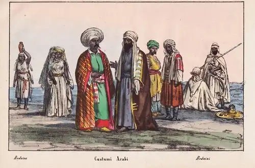 Costumi Arabi - Arabian people Arabia Araber Bedouin Beduinen / Trachten Tracht costumes costume