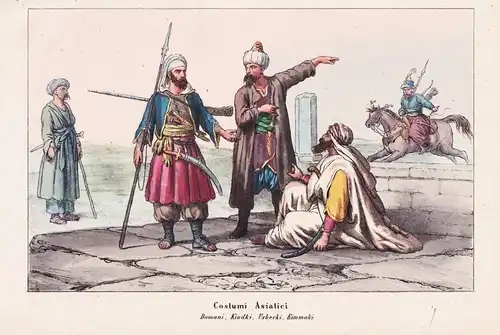 Costumi Asiatici. Damani, Kindki, Usbecki, Eimmaki. - Uzbekistan Afghanistan Uzbeks / Central Asia Zentralasie