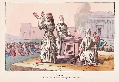 Persiani. Sommo Sacerdote ossia Areximago, Maghi e Sacerdoti - priest Pfarrer magicians / Persians Persia Pers