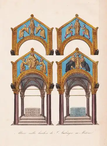 Altare nella basilica di S. Ambrogio in Milano - Basilica di Sant'Ambrogio Milano Milan Mailand / Italia Italy