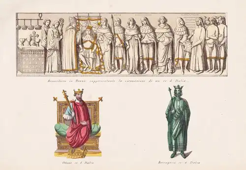 Bassorilievo in Monza, rappresentante la coronazione di un re d'Italia / Ottone re d'Italia / Berengario re d'
