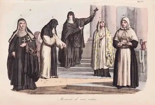 Monachi di vari ordini - nuns Nonnen / Ordensgemeinschaft Orden religious orders / Italia Italy Italien / cost