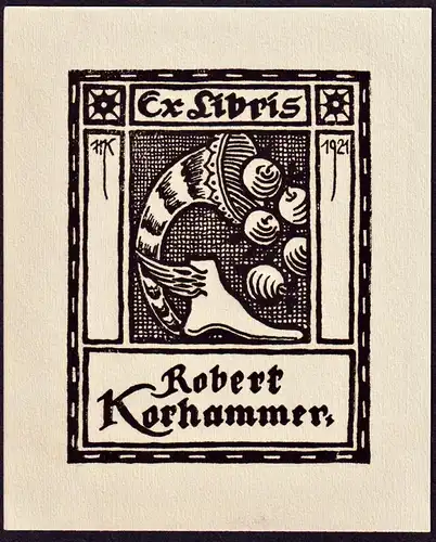Ex Libris Robert Korhammer - Exlibris ex-libris Ex Libris bookplate