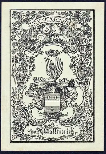 Ex Libris von Wallmenich - Exlibris ex-libris Ex Libris armorial bookplate Wappen coat of arms