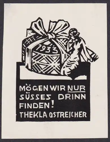 Thekla Ostreicher - Geschenk gift Ungarn Hungary Exlibris ex-libris Ex Libris bookplate