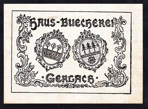 Haus Bücherei Gerlach - Wappen Exlibris ex-libris Ex Libris bookplate