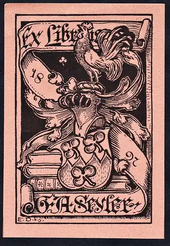 Ex Libris G.A. Seyler - Wappen coat of arms exlibris ex-libris Ex Libris bookplate