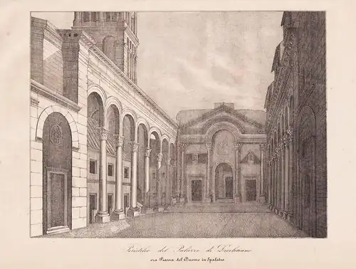 Peristilio del Palazzo di Diocleziano / Piazza del Duomo in Spalatro - Palazzo di Diocleziano Spalato / Italia