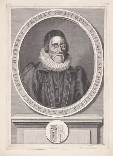 Iacobus Usserius - James Ussher (1581-1656) Ireland Irish archbishop of Armagh Portrait