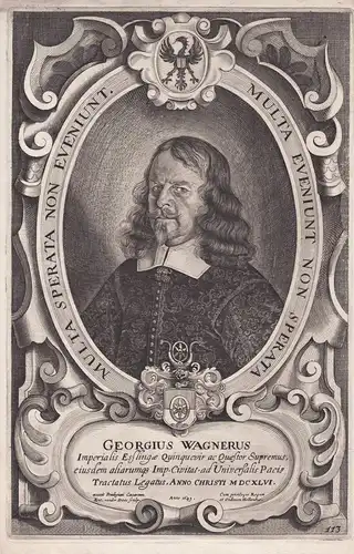 Georgius Wagnerus - Georg Friedrich Wagner (1631-1672) Jurist Esslingen Syndikus Portrait