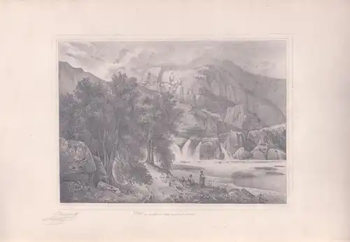 Vue des cascatelles de la Cenise aux environs da la Douane - Mont Cenis Monte Cenisio Alpen Alps Wasserfälle